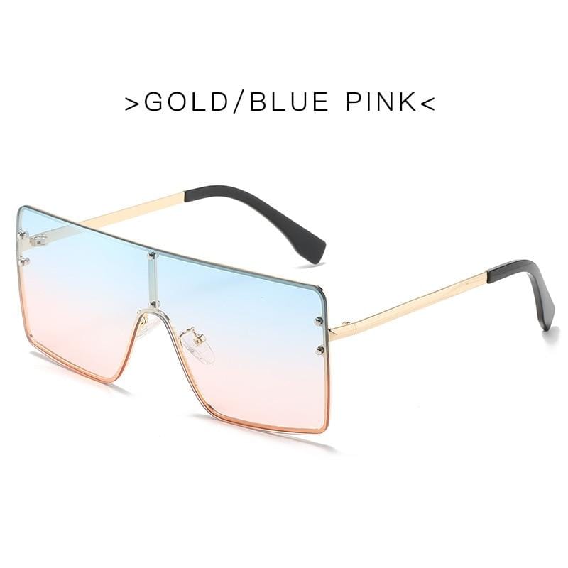 One Piece Sqaue Sunglasses Women Men Big Frames Eyeglasses Luxury Bran –  Jollynova