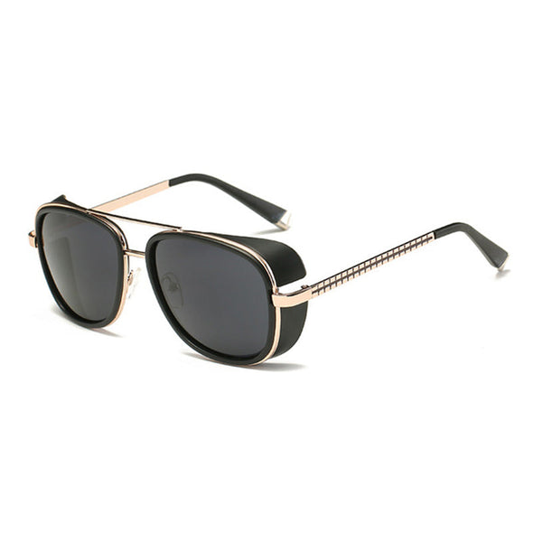 Steampunk ton stark Iron Man 3 sunglasses men brand women mirror designer sun glasses Vintage lens red sunglasses