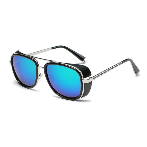 Steampunk ton stark Iron Man 3 sunglasses men brand women mirror designer sun glasses Vintage lens red sunglasses