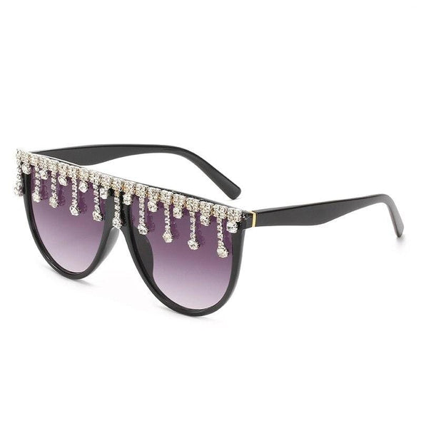 Vintage Fashion Luxury Brand Designer Diamond Sunglasses Women Crystal Rhinestone Frame Sun Glasses For Female Ladies UV400