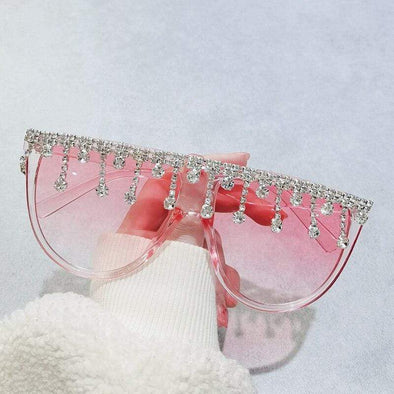 Vintage Fashion Luxury Brand Designer Diamond Sunglasses Women Crystal Rhinestone Frame Sun Glasses For Female Ladies UV400