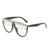 Vintage Fashion Luxury Brand Designer Diamond Sunglasses Women Crystal Rhinestone Frame Sun Glasses For Female Ladies UV400