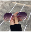 exquisite borderless trim sunglasses retro color gradient sunglasses unisex mountaineering cycling glasses summer goggles