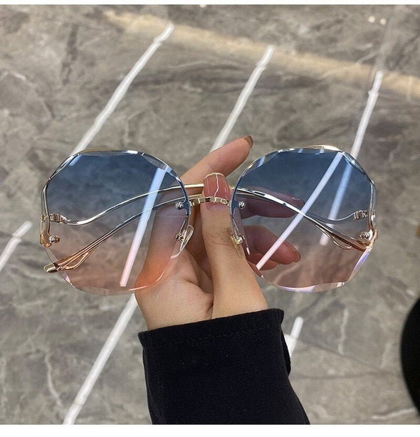 exquisite borderless trim sunglasses retro color gradient sunglasses unisex mountaineering cycling glasses summer goggles