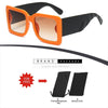 new European and American trend l square sunglasses men and women personality wide-legged sunglasses hit color glasses