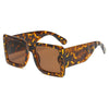 new European and American trend l square sunglasses men and women personality wide-legged sunglasses hit color glasses