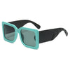 new European and American trend l square sunglasses men and women personality wide-legged sunglasses hit color glasses