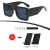 new European and American trend l square sunglasses men and women personality wide-legged sunglasses hit color glasses