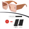 new European and American trend l square sunglasses men and women personality wide-legged sunglasses hit color glasses