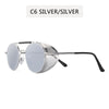 2023 NEW Round Steampunk Sunglasses Men Women Fashion Metal Glasses Brand Design Vintage Sunglasses High Quality UV400 Gafas