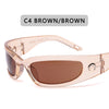 2023 New Moon Rectangular Sunglasses for Women Man Vintage Outdoor Cycling Sports Hip Hop Punk Sun Glasses UV400 Trend Female