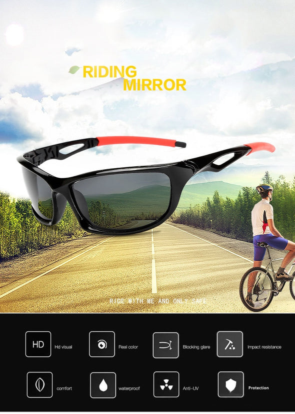 2023 New Polarized Sunglasses Men Brand Designer Square Sports Sun Glasses for Men Driving Fishing Black Frame Goggle UV400