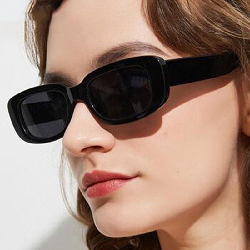 Fashion Square Gradient Mirror Sunglasses Women 2023 Retro Brand Designer Sun Glasses Female Big Frame UV400