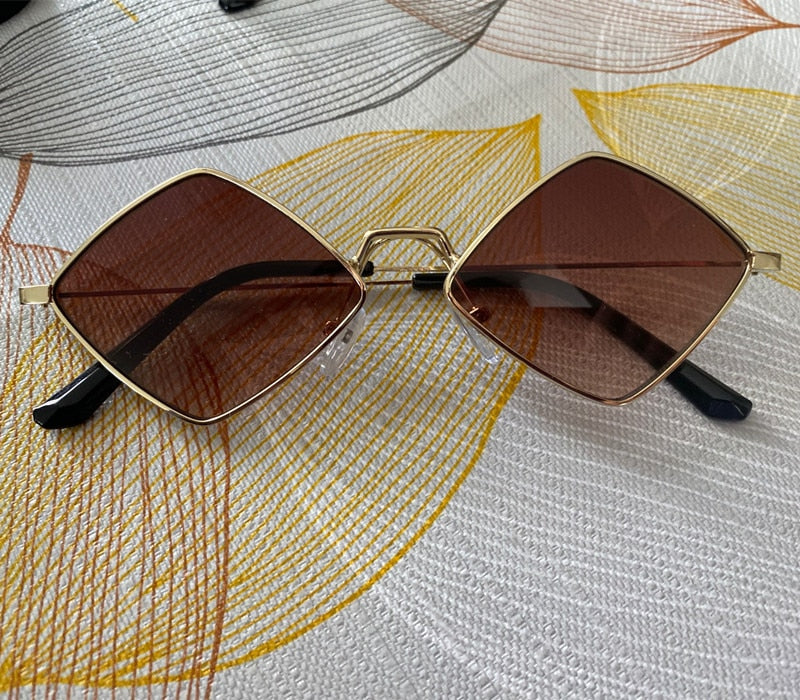  Irregular Small Rectangle Sunglasses Women Vintage