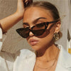 2023 fashion sunglasses woman brand Designer vintage retro triangular cat eye glasses oculos De Sol Transparent ocean uv400