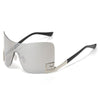 Fashion Brand Designer Luxury Oversized Rimless Sunglasses Men Women Vintage Punk Sun Glasses Trend One Piece Eyeglasses