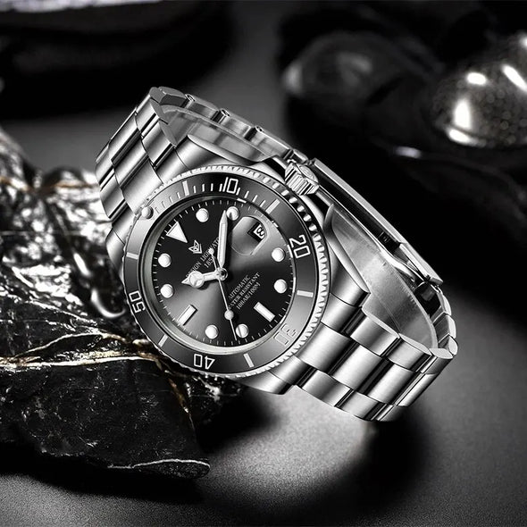 2023 JOLLYNOVA New Watch Men Mechanical Wristwatch Luxury Automatic Watch Stainless Steel Watches For Men Clock Relogio Masculino