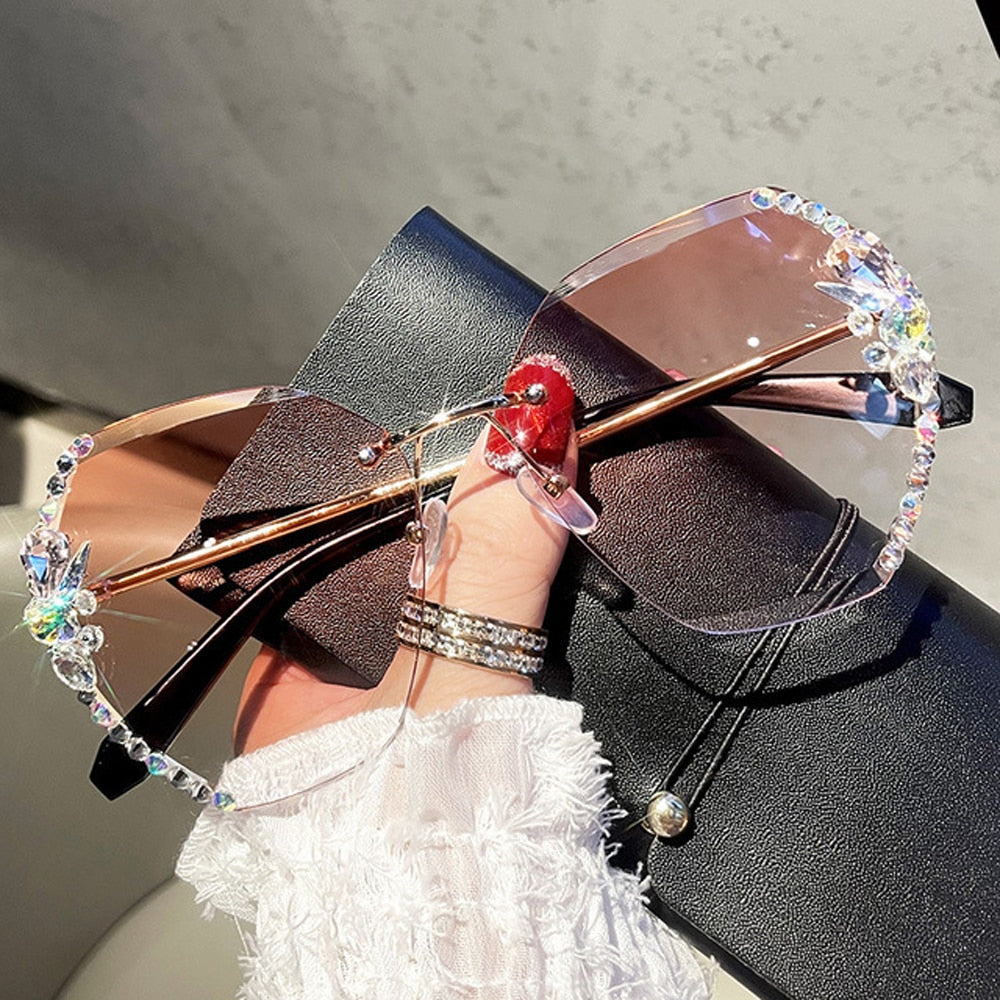 Rhinestone sunglasses designer clearance