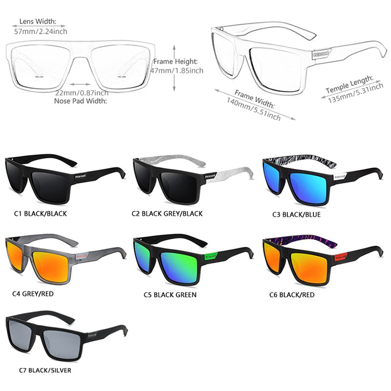 Luxury Men's Polarized Sunglasses Fashion Male Sports Sun Glasses For Men  Women Brand Design Vintage Black Fishing Goggles UV400