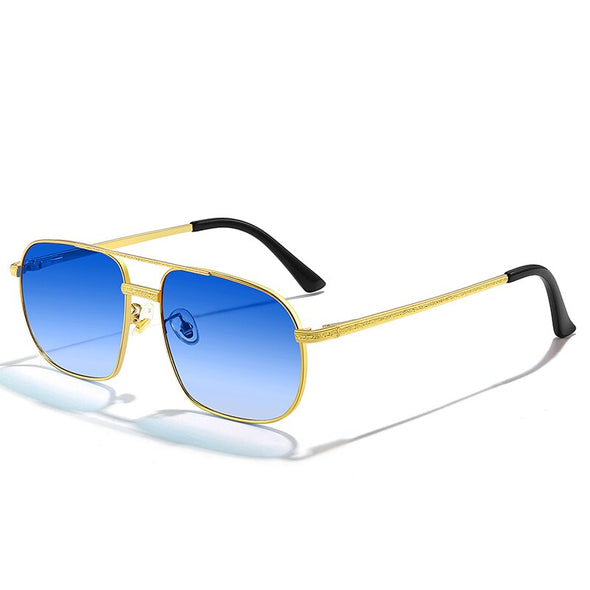 New Pilot Sunglasses for Men Fashion Retro Double Bridge Girder Metal Sun Glasses Women UV400 Male Trending Products Shades