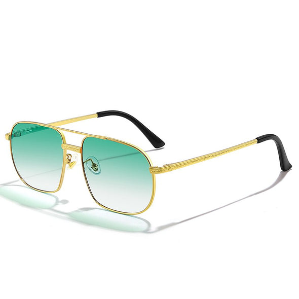 New Pilot Sunglasses for Men Fashion Retro Double Bridge Girder Metal Sun Glasses Women UV400 Male Trending Products Shades