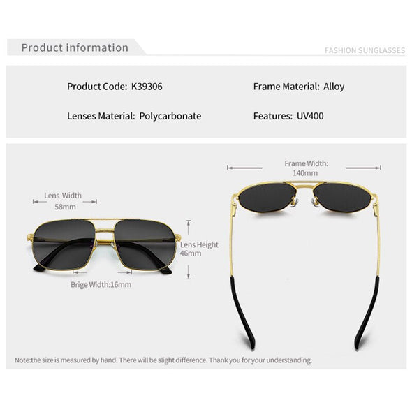 New Pilot Sunglasses for Men Fashion Retro Double Bridge Girder Metal Sun Glasses Women UV400 Male Trending Products Shades