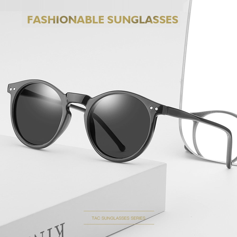 2023 Polarized Sunglasses Men Women Brand Designer Retro Round Sun