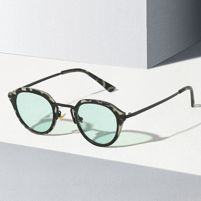 2024 New Fashion Classic Round Women Sunglasses Personalized Metal Leg Design Retro Ocean Film Men's Outdoor Driving Glasses