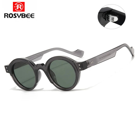 2024 Sunglasses Men Acetate Round Retro Designer Luxury Brand Original Handmade Eyeglasses Women UV400 Outdoor Sun Glasses