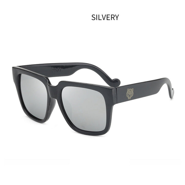 2023 New Fashion Square Large Frame Men's Trendy Glasses Retro Sunglasses Driving Anti-UV Sunglasses