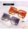 Classic Oversized Square Sunglasses  Leopard Sun Glasses Female Gradient Vintage Big Shades UV400