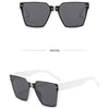 Brand Designer Sunglasses Women Vintage Black Mirror Sun Glasses For Fashion Big Frame Glasses Gradient Sun Glasses Female UV400