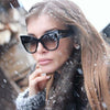 Cat Eye Sunglasses Woman Vintage Brand Black Shades Gradient Sun Glasses Female Cool One Piece Designer