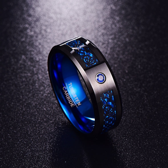 Firestone Dragon's Eye Tungsten Carbide Ring