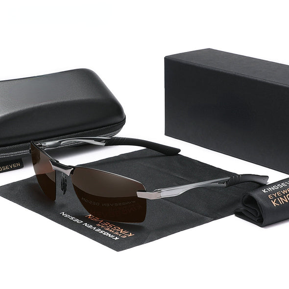 New Men's Polarized Sunglasses Aluminum Frame UV400 Sun Glasses Male Eyewear Driving Glasses