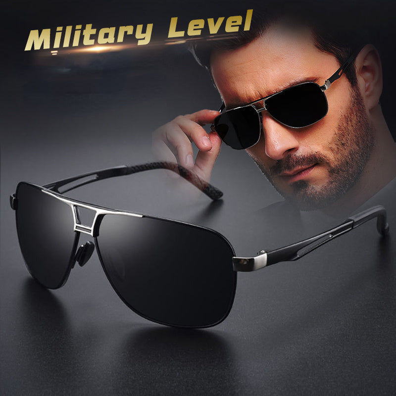 Aluminum Magnesium Square Polarized Photochromic Sunglasses Men