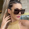 46588 Square Oversized One Lens Sunglasses Retro Men Women Fashion Shades UV400 Vintage Glasses