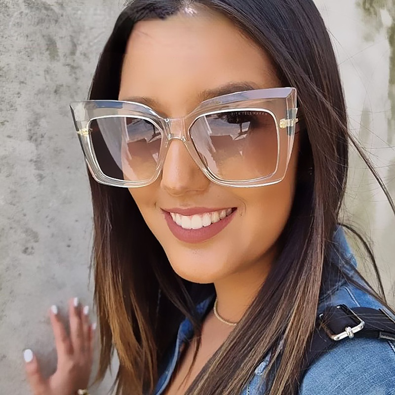 Vintage Oversized Square Cat Eye Sunglasses For Women New Luxury Brand –  Jollynova