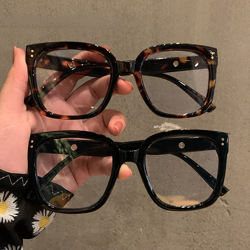 Oversized Square Eyeglasses Frames for Women Men Anti Blue Light