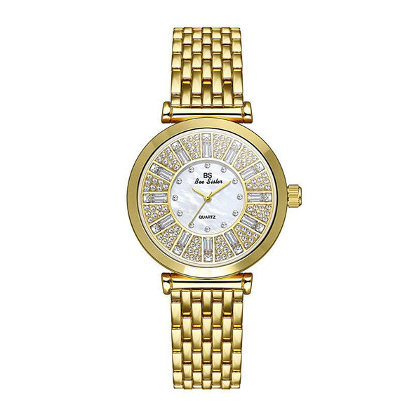 Bee Sister - New Watch Big Watch Women's Watch Full of Diamonds Quartz Watch Fashion