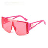 Vintage Rimless Oversize Shield Sunglasses For Women Square Sun Glasses Female Purple Shades