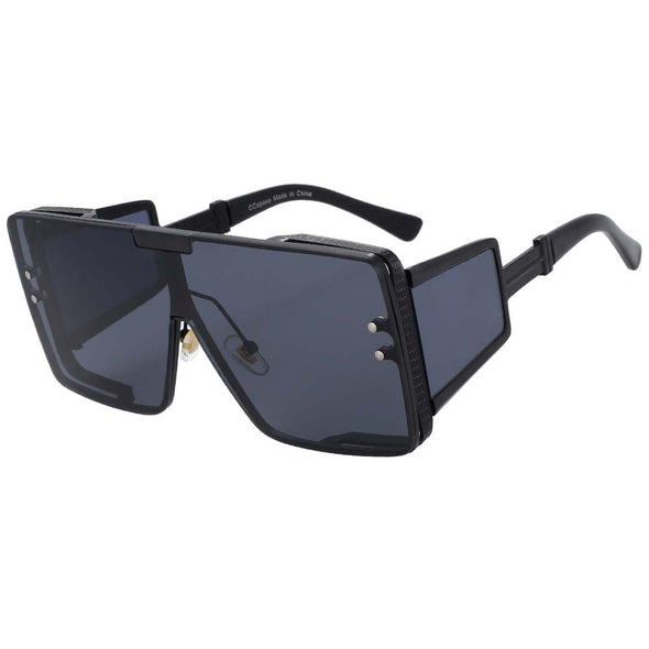 46588 Oversized Luxury Brand Sunglasses Retro Men Women Fashion One Lens Shades Uv400 Vintage Glasses