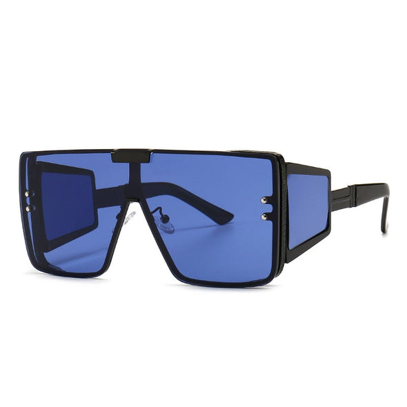 46588 Oversized Luxury Brand Sunglasses Retro Men Women Fashion One Lens Shades Uv400 Vintage Glasses