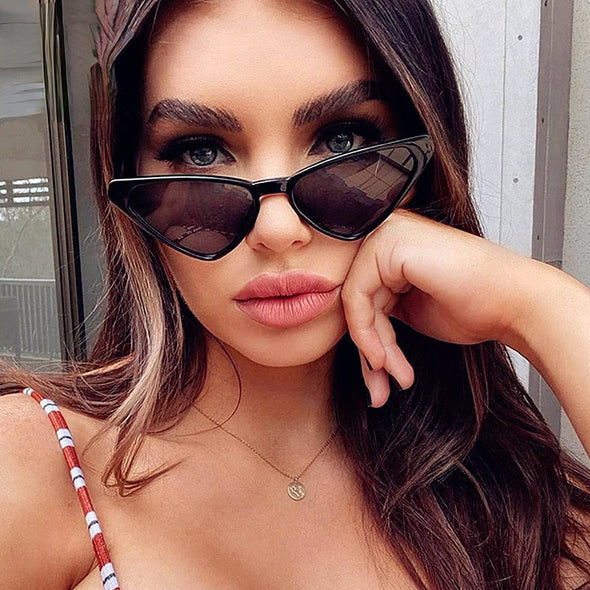 Cat Eye Sunglasses   Luxury Brand Designer Glasses Women/Men Triangle Eyewear
