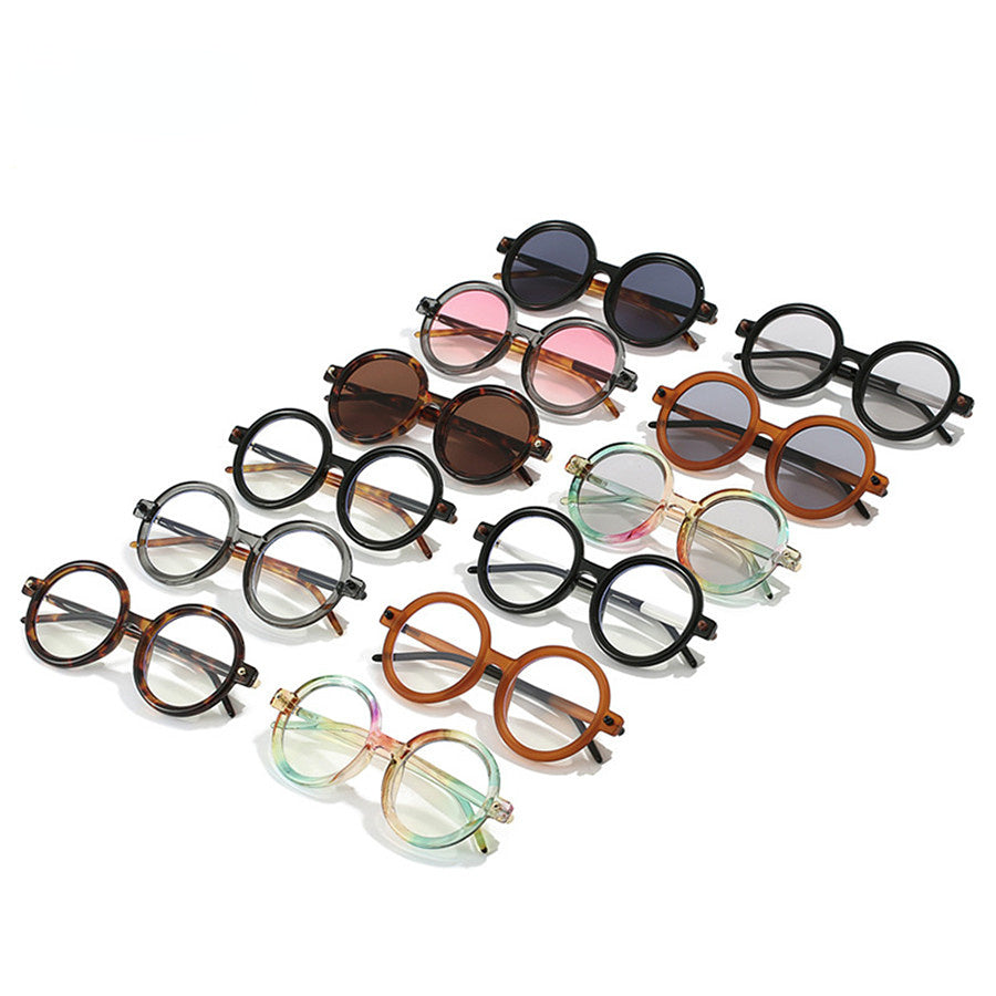 Women Vintage Oval Huge Round Frame Clear Lens Fashion Oversized