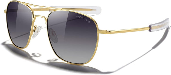 JOLLYNOVA Classic Square Aviator Military Polarized Sunglasses for Men or Women S8636