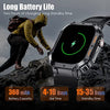 JOLLYNOVA Military Smart Watches K57 1.96” HD Big Screen Rugged Outdoor Sports Watch Fitness Tracker For iPhone Android