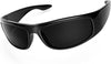 Dark Sunglasses for Men Wrap Around Sunglasses for Big Heads Men UV400 Protection W8005