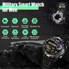 JOLLYNOVA Military Smart Watches NY10 for Men with Bluetooth Call 1.43" AMOLED Always On Display Rugged Outdoor Tactical Smartwatch with Heart Rate Blood Pressure Sleep Monitor Sports Fitness Watch for Android iOS