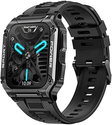 JOLLYNOVA Military Smart Watch NX6 1.95" HD Big Screen Tactical Sports Watch Outdoor Fitness Tracker Heart Rate Monitor Sleep Tracker Smartwatch Compatible with Android iPhone Samsung